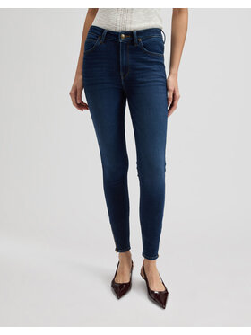 Lee Lee Jeansy SCARLETT HIGH ZIP Niebieski Skinny Fit