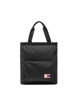 Tommy Hilfiger Tommy Hilfiger Torebka Big Flag Tote AU0AU01724 Czarny