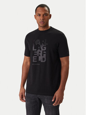 KARL LAGERFELD KARL LAGERFELD Tričko 755053 561221 Čierna Regular Fit