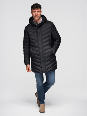 Ombre Ombre Zimní bunda OM-JALJ-0212 Černá Regular Fit