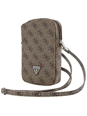 Guess Guess Torba Zip 4G Triangle Brązowy