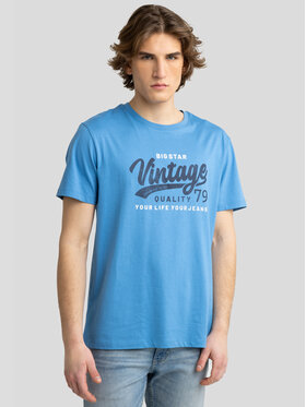 BIG STAR BIG STAR T-Shirt GRALIS Niebieski Oversize