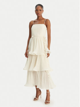 Guess Guess Coctailkleid W6GKA GW2584 Écru Regular Fit