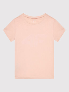 4F 4F T-Shirt HJL22-JTSD005 Różowy Regular Fit