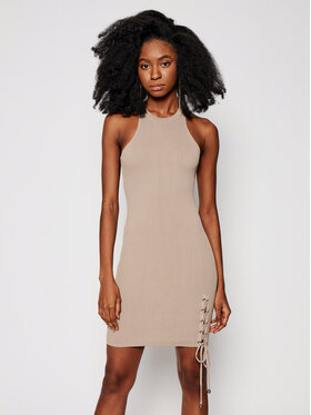 Guess Guess Letné šaty W1GK90 Z2U00 Béžová Slim Fit