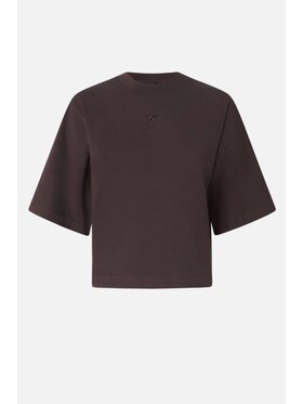PINKO PINKO T-Shirt Niamey Brązowy Relaxed Fit