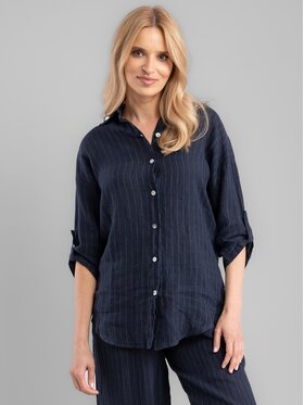 Perso Perso Bluzka CHLE255445F Granatowy Regular Fit