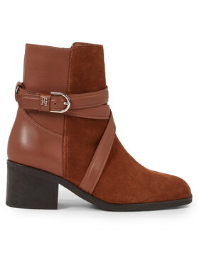 Tommy Hilfiger Tommy Hilfiger Μποτάκια Elevated Essential Midheel Boot FW0FW07515 Καφέ
