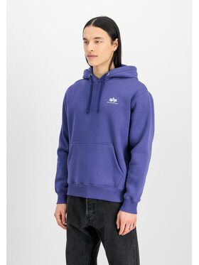 Alpha Industries Alpha Industries Bluza Basic Small Logo Hoodie Fioletowy Regular Fit