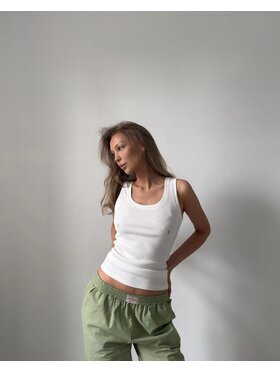 Le Songe Le Songe Top PISTACHIO Biały Basic Fit