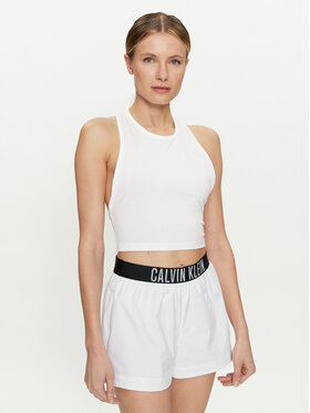 Calvin Klein Swimwear Calvin Klein Swimwear Felső KW0KW02481 Fehér Slim Fit