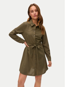 Vero Moda Vero Moda Košeľové šaty Elly 10334288 Zelená Regular Fit
