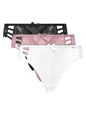 Hunkemöller Hunkemöller Set od 3 para brazilki 302720 Šarena
