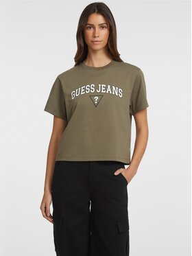 Guess Jeans Guess Jeans T-Shirt 165647 Zielony Classic Fit