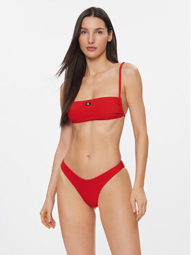 Calvin Klein Swimwear Spodnji Del Bikini KW0KW02471 Rdeča