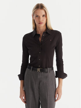 Tommy Hilfiger Tommy Hilfiger Ing 1985 WW0WW43528 Fekete Slim Fit