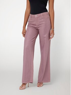 Guess Guess Spodnie materiałowe 166881 Różowy Slim Fit