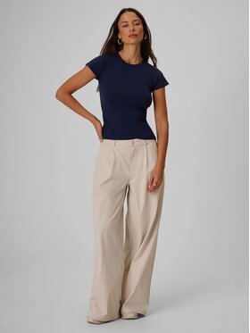 4F 4F Kalhoty z materiálu 4FRSS26TTROF1970-12S Bílá Regular Fit