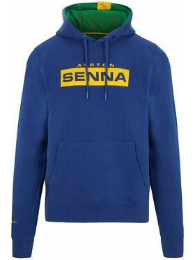 Ayrton Senna Collection Ayrton Senna Collection Bluza Fanwear Logo Niebieski Regular Fit