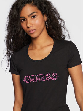 Guess Majica W3RI61 J1314 Črna Slim Fit