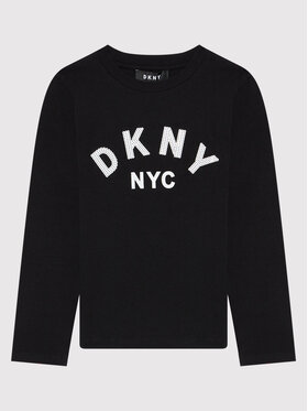 DKNY DKNY Blúz D35R57 M Fekete Regular Fit