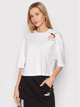 Puma Puma T-shirt Brand Love 534350 Bianco Oversize