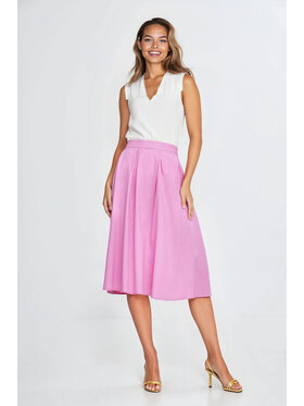 NIFE NIFE Spódnica midi SP82 Różowy Regular Fit