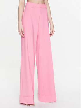 Pinko Pinko Kalhoty z materiálu 100209 A0IH Růžová Relaxed Fit
