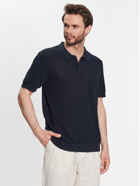 Sisley Sisley Polo 104NS300C Blu scuro Regular Fit