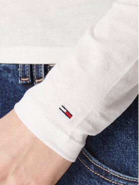 Tommy Jeans Majica Essential Logo DW0DW14900 Bijela Slim Fit