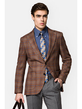 Lancerto Lancerto Marynarka Palmdale MA099222000009 Brązowy Slim Fit