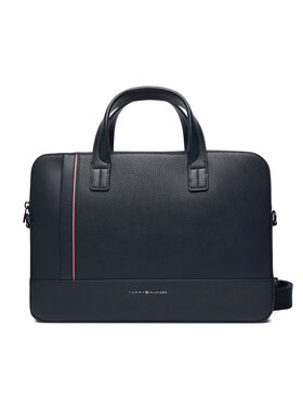 Tommy Hilfiger Tommy Hilfiger Torba na laptopa Th Central Slim Computer Bag AM0AM13631 Granatowy
