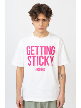 Mercur Mercur T-Shirt Bubblegum Biały Relaxed Fit