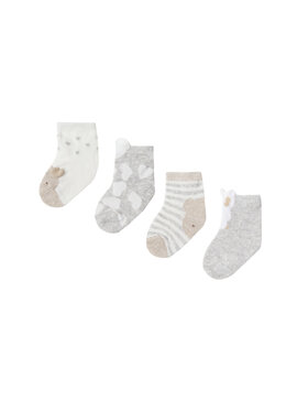Mayoral Mayoral Set di 4 paia di calzini lunghi da bambini 09711 Beige