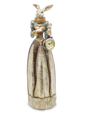 MIAhome MIAhome Figurka króliczka z zegarem Kolorowy