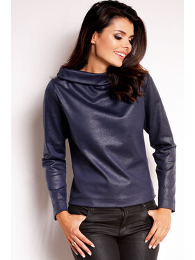 Infinite You Infinite You Blúzka M113 Tmavomodrá Basic Fit
