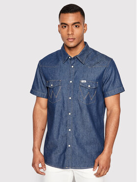 Wrangler Wrangler camicia di jeans Western W5J05K 112146126 Blu scuro Regular Fit