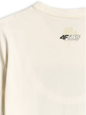 4F 4F T-Shirt CATCH THE WAVE Λευκό Regular Fit