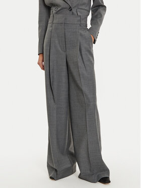 IVY OAK IVY OAK Bavlnené nohavice Prescilla IO115189 Sivá Wide Leg