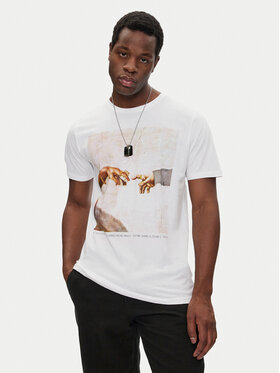 Brave Soul Brave Soul T-shirt MTS-149CHAPEL Bijela Regular Fit