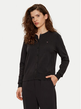 Tommy Hilfiger Tommy Hilfiger Kardigán WW0WW42370 Fekete Regular Fit