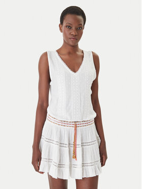 Banana Moon Banana Moon Лятна рокля Martina Seastar MZG10 Бял Regular Fit