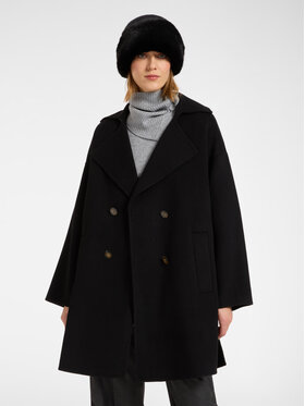 Elena Mirò Elena Mirò Cappotto invernale 8081E000162N033 Nero Regular Fit