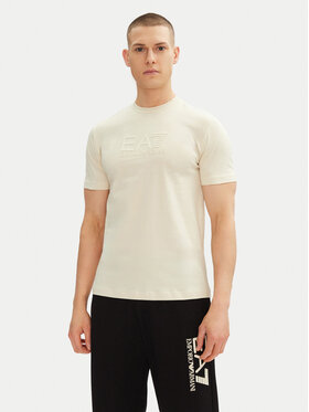 EA7 Emporio Armani EA7 Emporio Armani Tričko 7M000224 AF10375 U1079 Écru Regular Fit