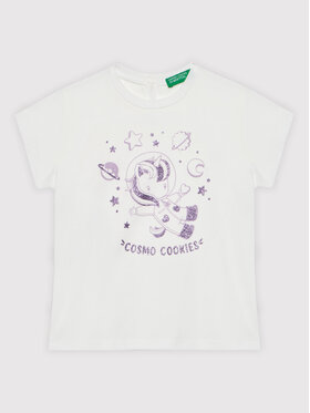 United Colors Of Benetton United Colors Of Benetton T-särk 3I1XG101X Valge Regular Fit