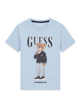 Guess Guess Tricou L6GI09 K8HM4 Albastru celest Regular Fit