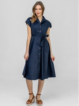 Perso Perso Sukienka letnia RBE265135F Granatowy Regular Fit