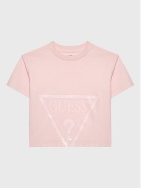 Guess Guess T-Shirt J2BI41 K8HM0 Różowy Cropped Fit