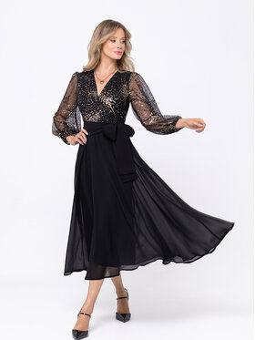 LIDIA KALITA LIDIA KALITA Sukienka wieczorowa Camille Czarny Flare Fit