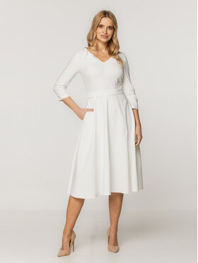 Willsoor Willsoor Sukienka koktajlowa 67865 Biały A-Line Fit
